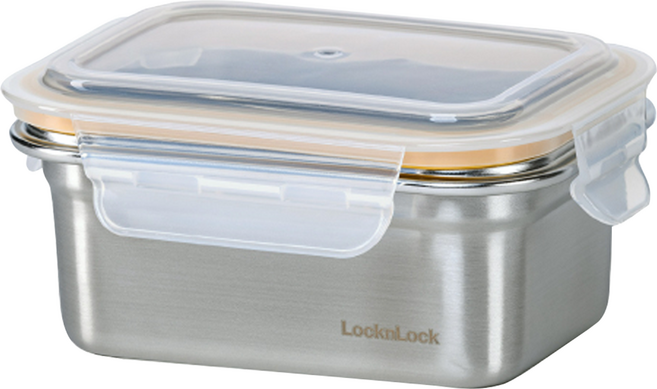 LocknLock 樂扣樂扣 極簡不鏽鋼保鮮盒, 容器 + 蓋子, 1個