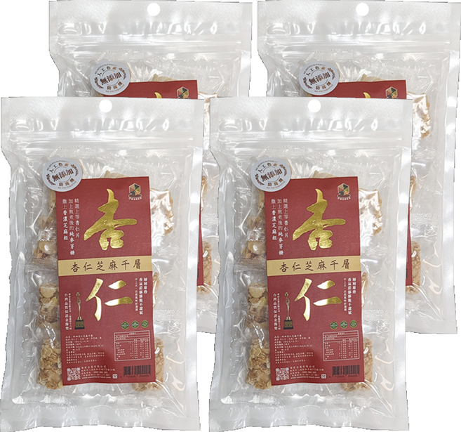 珍田生機 杏仁芝麻千層, 120g, 4袋