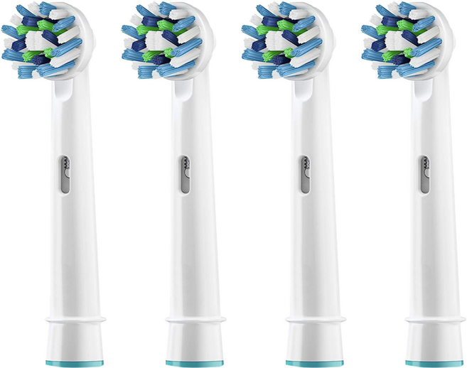 基本硬毛電動牙刷頭 相容歐樂B電動牙刷, 單一商品, 4個