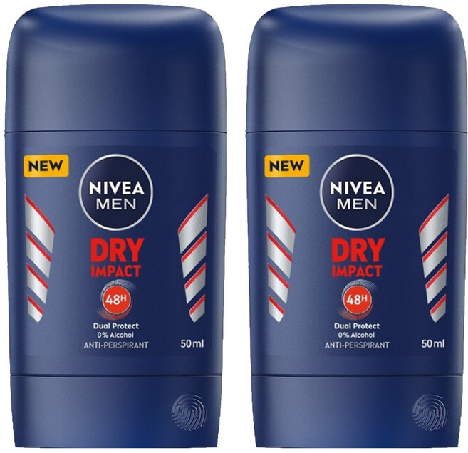 NIVEA 妮維雅 MEN 台灣公司貨 男士止汗爽身乳膏 Pro升級 乾適活力, 2瓶