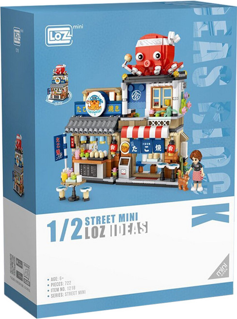 LoZ 積木 章魚燒店 LoZ-1218, 1盒