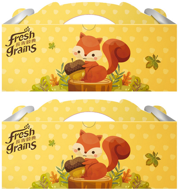 fresh grains 長青穀典 小松鼠禮盒 3入 蔓越莓乾85g + 醬燒黑豆85g + 帶皮腰果90g, 2盒