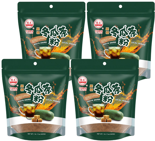 義峰食品 黑糖冬瓜茶粉, 400g, 1入, 4包