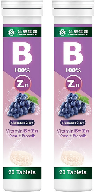 台塑生醫 MD Formula 醫之方 維生素B群 + 鋅發泡錠, 20顆, 2瓶