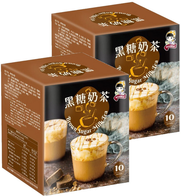 SIGNWIN 三得冠 黑糖奶茶粉, 20g, 10入, 2盒