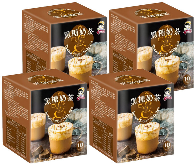 SIGNWIN 三得冠 黑糖奶茶粉, 20g, 10入, 4盒