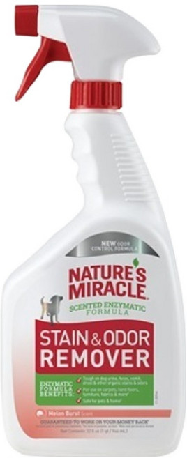 NATURE'S MIRACLE 自然奇蹟 犬用活氧酵素去漬除臭噴劑 甜瓜香味, 946ml, 1瓶