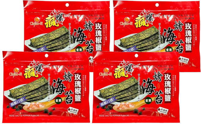 Chiao-E 巧益 玫瑰椒鹽烤海苔, 4入, 30g