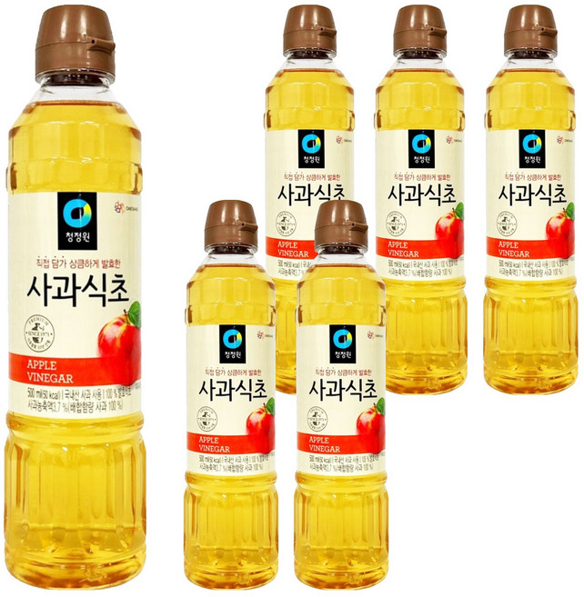 清淨園 韓國蘋果醋 料理用, 500ml, 6瓶