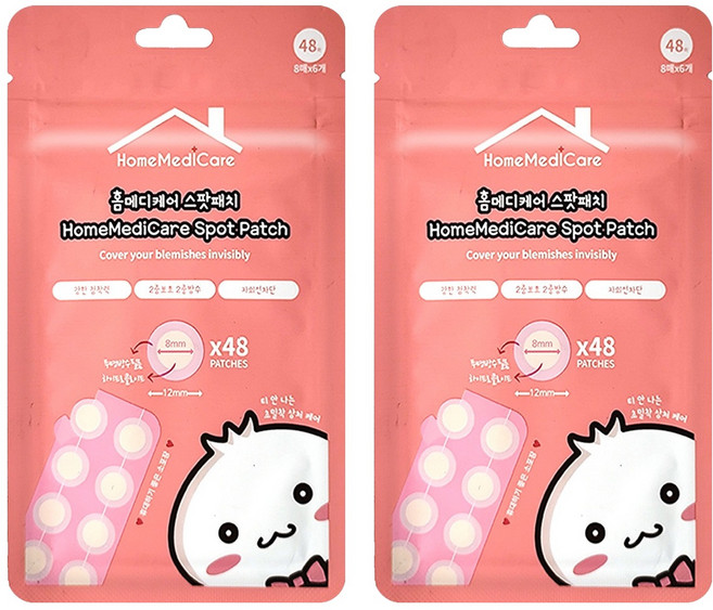 HomeMediCare 韓國隱形痘痘貼 未滅菌 8個, 6張, 2包