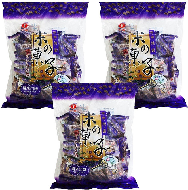 卡賀 米之菓子 紫米, 200g, 3袋