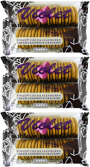 Violet 巧克力三明治夾心餅乾, 165g, 3包