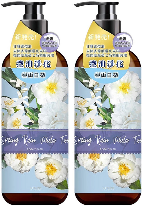 O'LISE 歐黎絲 春雨白茶香水沐浴乳, 1L, 2瓶