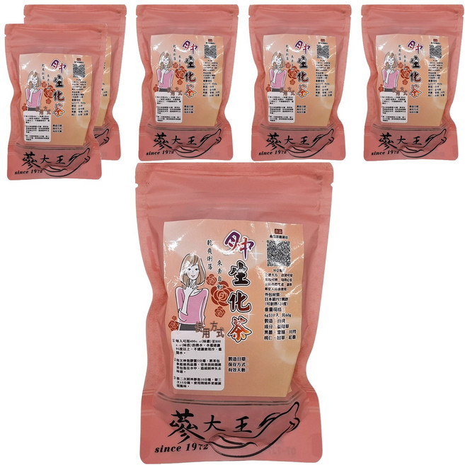 蔘大王 月中生化茶包, 6g, 10個, 6包