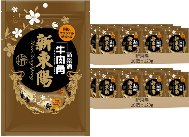 新東陽 高粱酒原味牛肉角, 40個, 120g