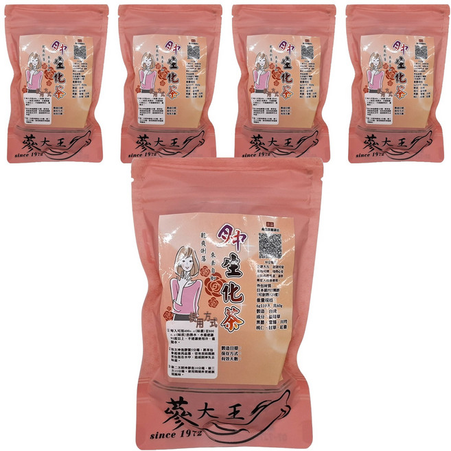 蔘大王 月中生化茶包, 6g, 10個, 5包