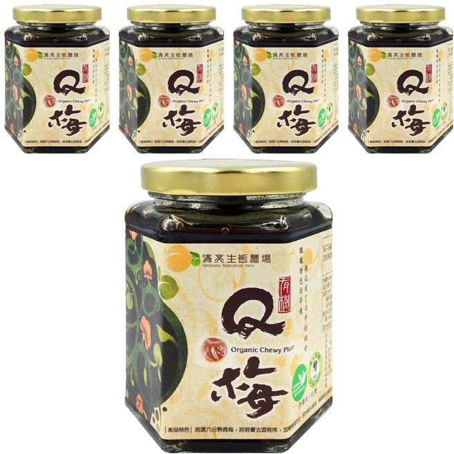清亮 有機Q梅, 300g, 5罐