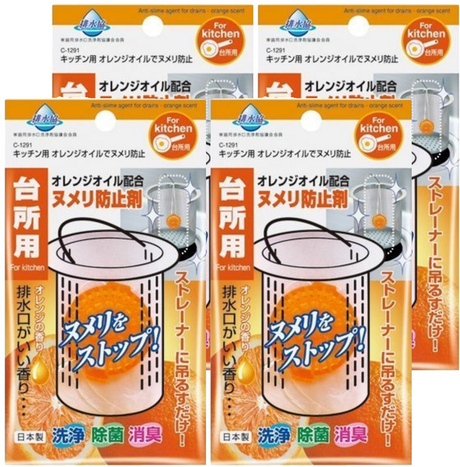 不動化學 FCC排水口清潔錠, 16.5g, 4包
