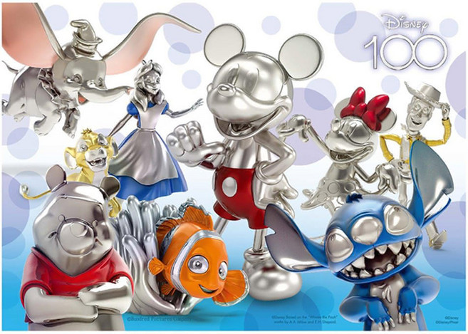 HUNDRED PICTURES 百耘圖 Disney 迪士尼百年慶典 銀色時尚拼圖 HPD0108-256 108g 3歲以上, 108片, 1盒