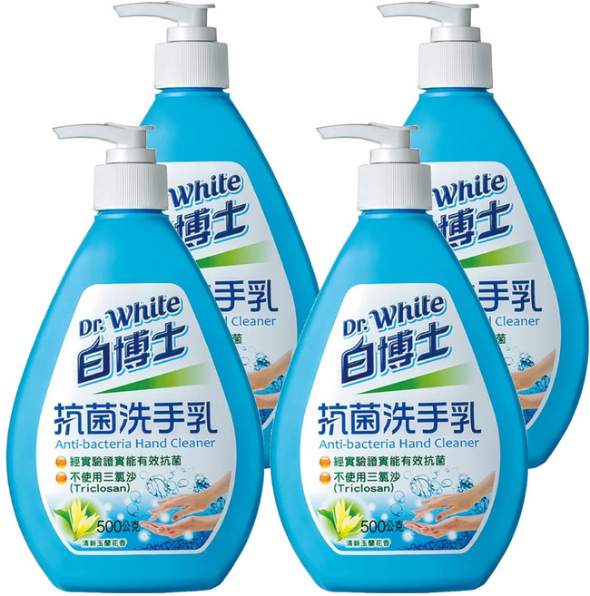 Dr.White 白博士 抗菌洗手乳, 500g, 4瓶