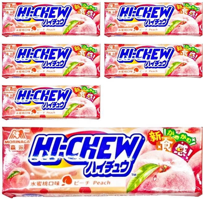 MORINAGA 森永 HI-CHEW 嗨啾 軟糖 水蜜桃, 32g, 6條