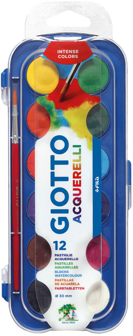 GIOTTO 水彩粉餅, 167g, 12色