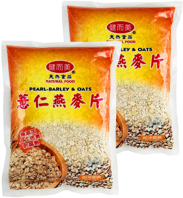 健而美 薏仁燕麥片, 300g, 2包