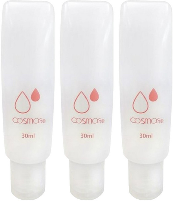 台灣 COSMOS B1 軟管分裝瓶 30ml, 透明色, 3條