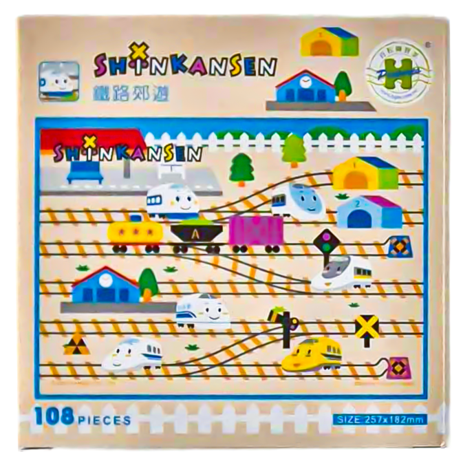 HUNDRED PICTURES 百耘圖 Shinkansen 新幹線 鐵路郊遊拼圖 HP0108-240 257 x 182mm 3歲以上108g, 108片, 1盒