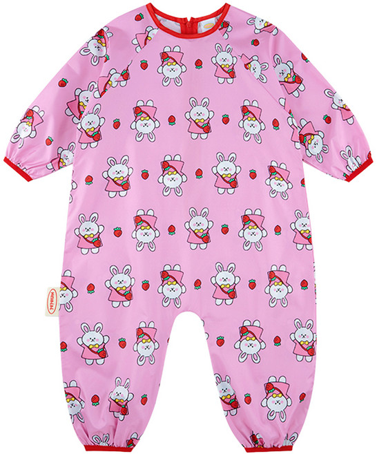 韓國 MInIBEBE 兒童美術畫畫衣, 粉色