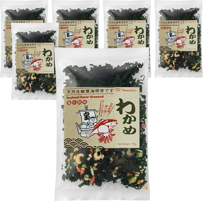 味榮 海太郎 海的珍味海帶芽, 70g, 6包