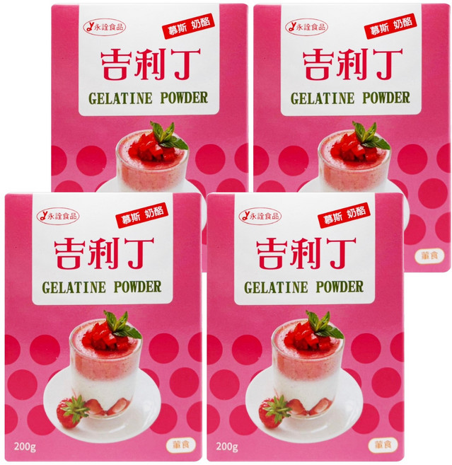 永詮食品 超鑽吉利丁粉, 200g, 4盒