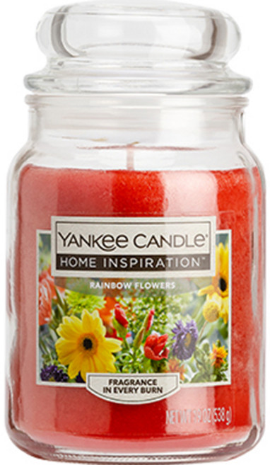 YANKee CANDLe Home Inspiration罐型香氛蠟燭 L, 彩虹花朵, 538g, 1個