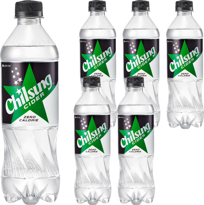 Chilsung Cider Zero汽水, 6個, 500ml
