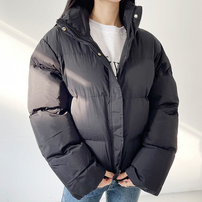 Planday 女款立領蓬鬆感保暖科技羽絨外套