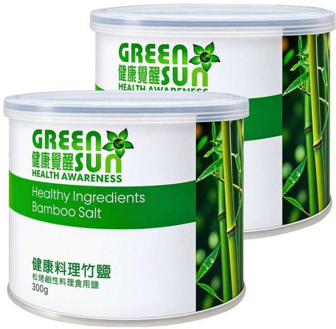 GREEN SUN 綠太陽 健康料理竹鹽, 300g, 2罐