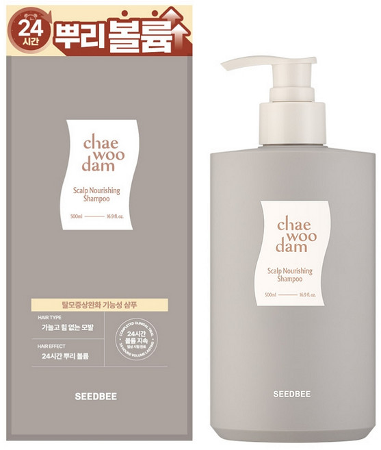 SEEDBEE Chaeudam 頭皮營養洗髮精, 500ml, 1個