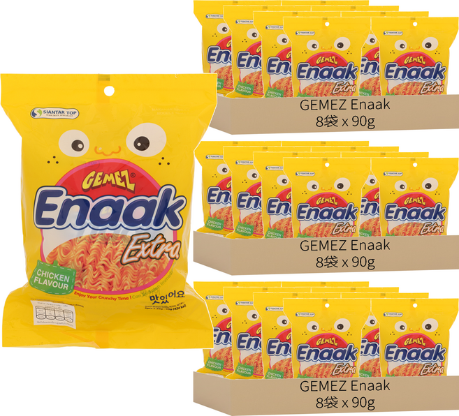 GEMEZ Enaak 韓式小雞麵 雞汁味, 90g, 24袋
