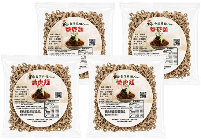 SOUP 蘇伯 蕎麥麵, 80g, 4個