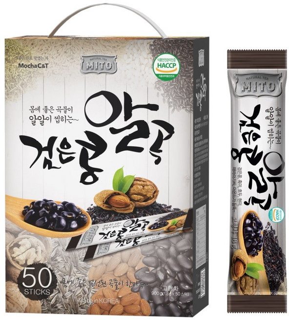 Mocha C&T MITO 黑豆穀物茶隨身包, 18g, 50條, 1盒