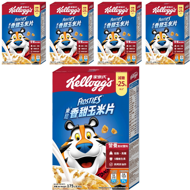 Kellogg's 家樂氏 FROSTIES 東尼玉米片 香甜玉米片, 175g, 5盒