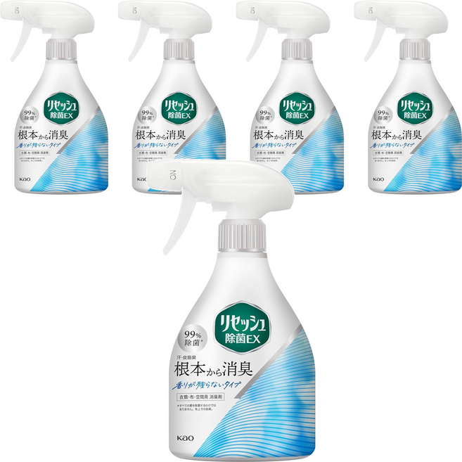 Kao 花王 Resesh 布製品消臭抑菌芳香噴霧, 370ml, 5瓶
