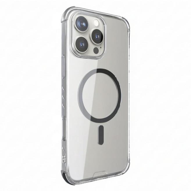 HODA 好貼 羽石 手機 防摔殼 iPhone 16 Pro MAX MagSafe Compatible 透黑色