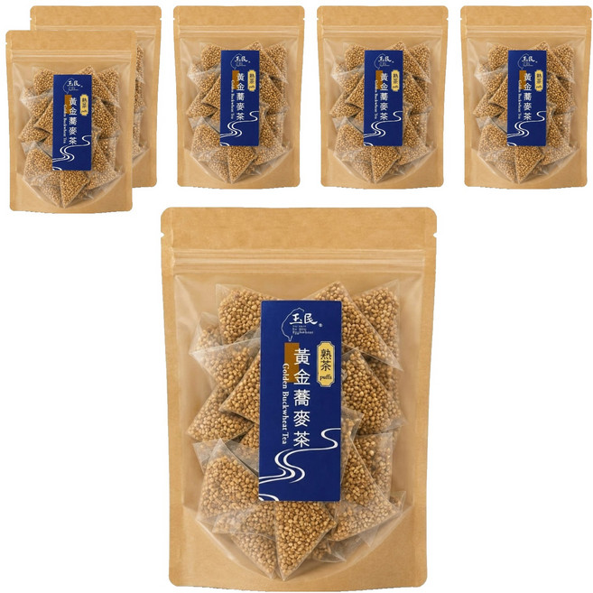 玉民 黃金蕎麥茶 熟茶立體茶包, 6袋, 5g, 12包