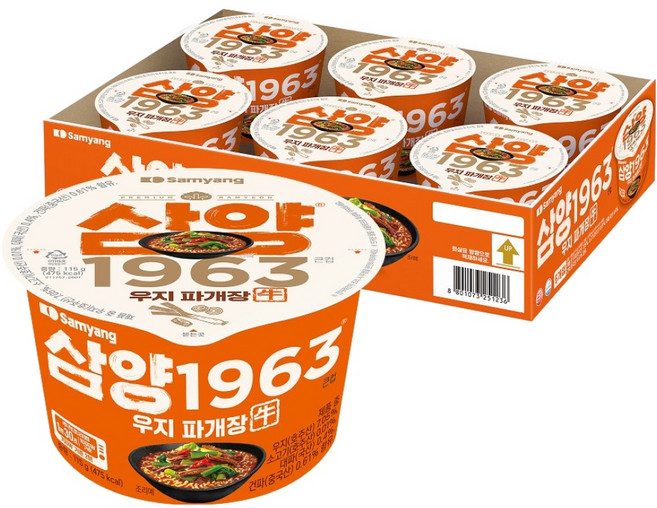 三養1963 大杯牛脂蔥醬拉麵 115g, 6個