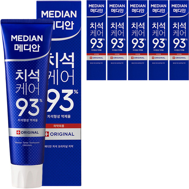 MEDIAN 麥迪安 93%含氟護理牙膏 多重防護款, 120g, 6個