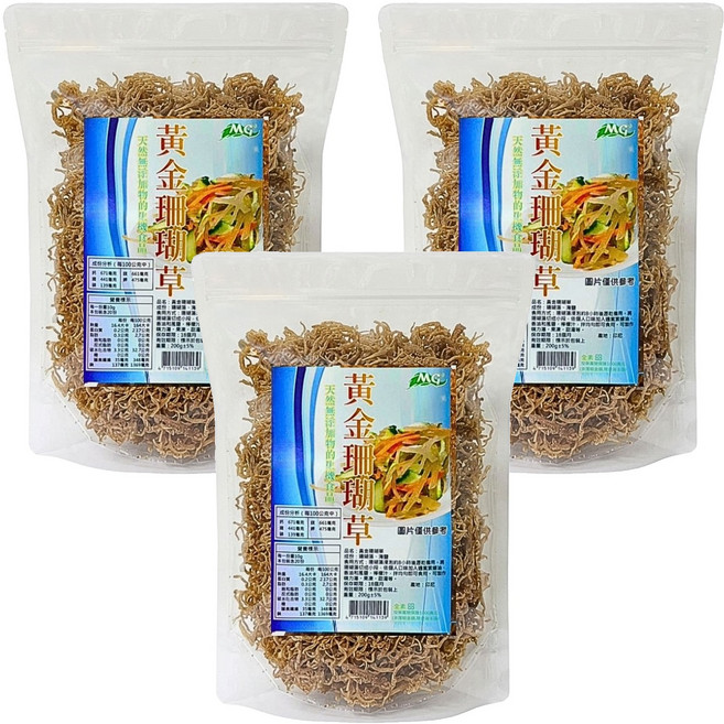 茂格生機 黃金珊瑚草, 200g, 3包