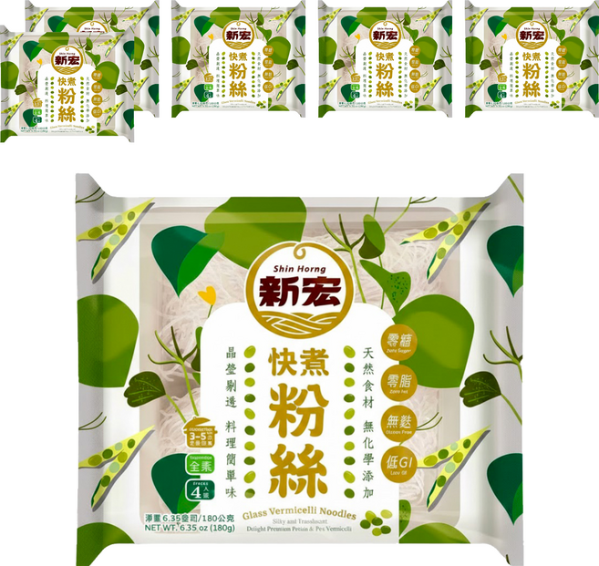 新宏 快煮粉絲, 6個, 180g