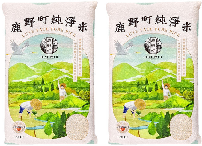 東台糧倉 鹿野町純淨米, 6kg, 2包, CNS一等