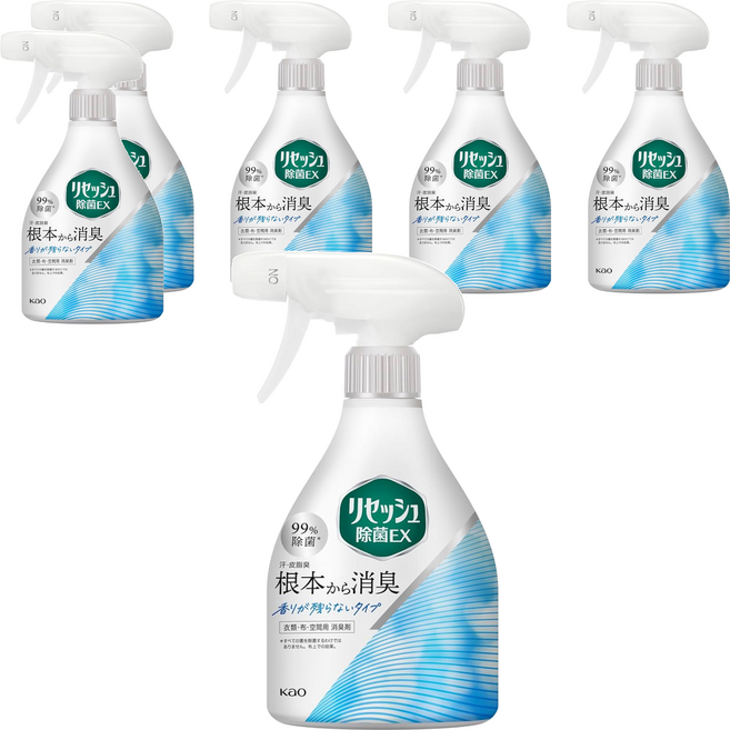 Kao 花王 Resesh 布製品消臭抑菌芳香噴霧, 370ml, 6瓶